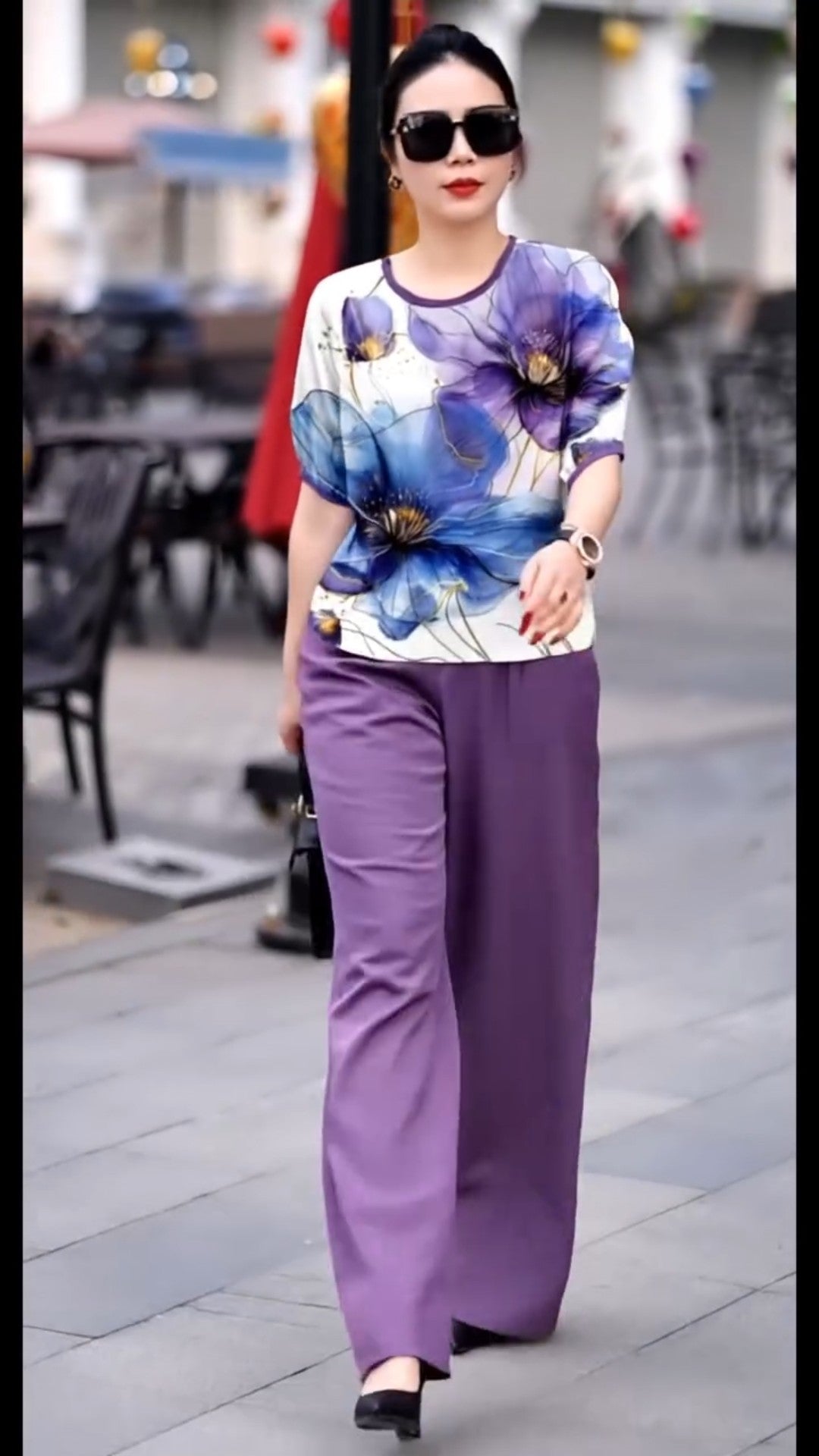 Pantalon y Blusa Media Manga P82