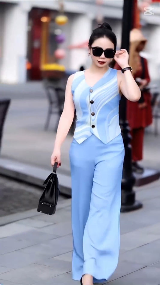 Pantalon y Blusa Sin Mangas MH8