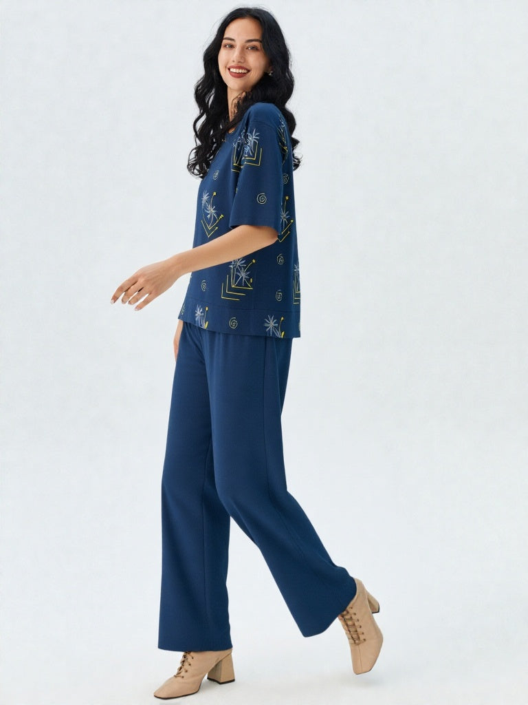 Pantalon y Blusa Media Manga P85