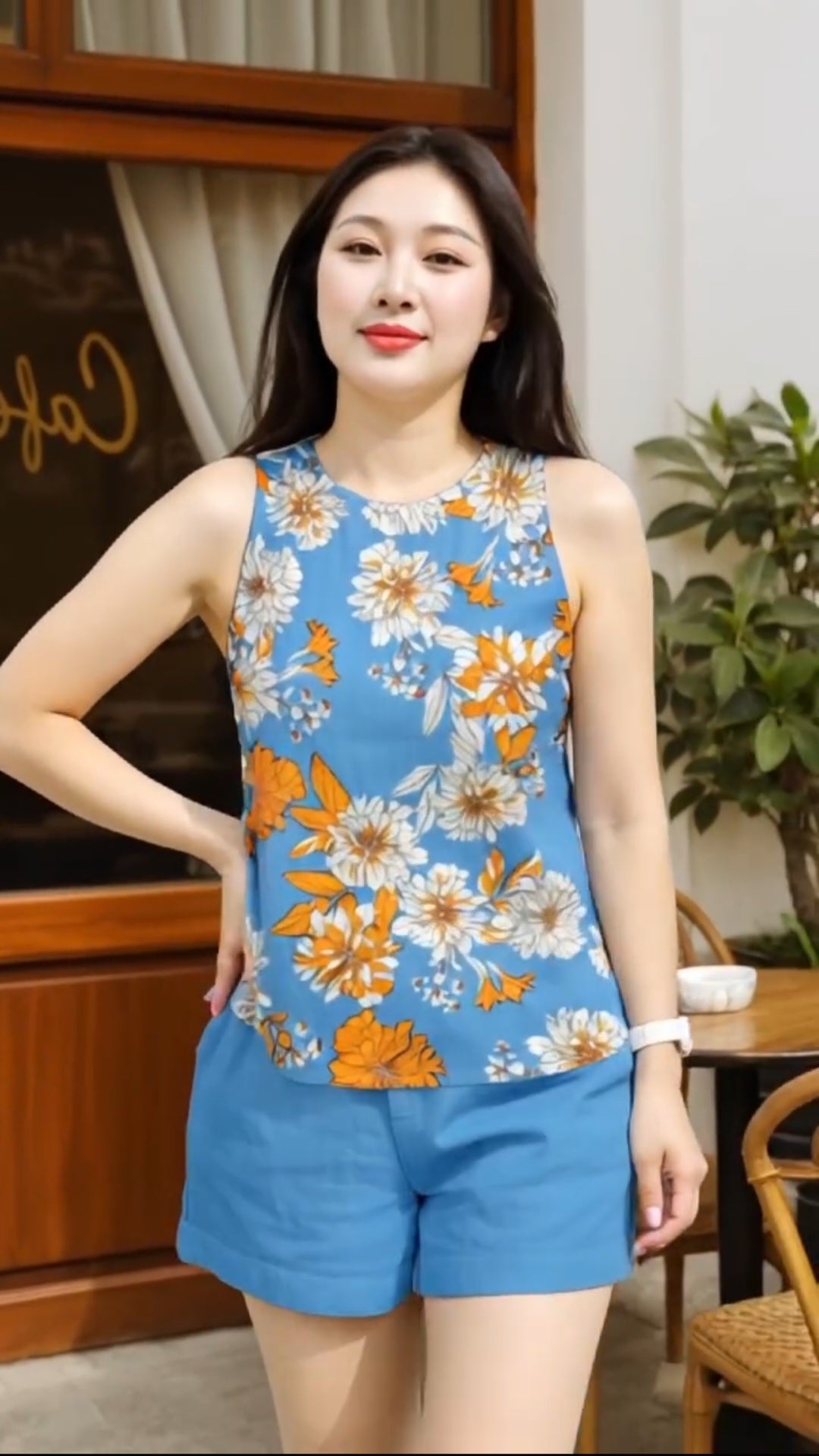 Short y Blusa Sin Mangas SM19