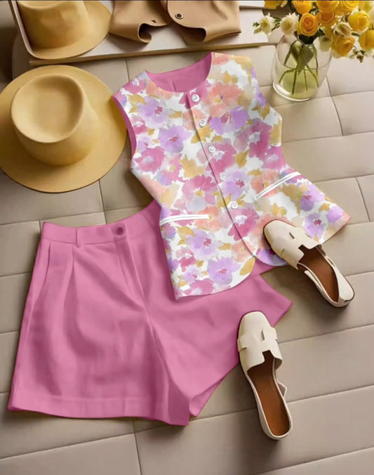 Short y Blusa Sin Mangas SM23