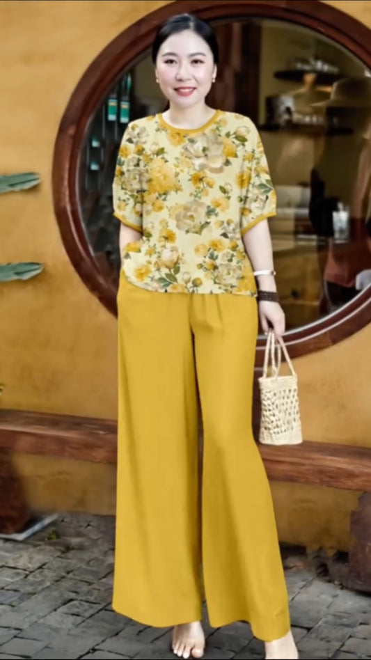 Pantalon y Blusa Media Manga P88