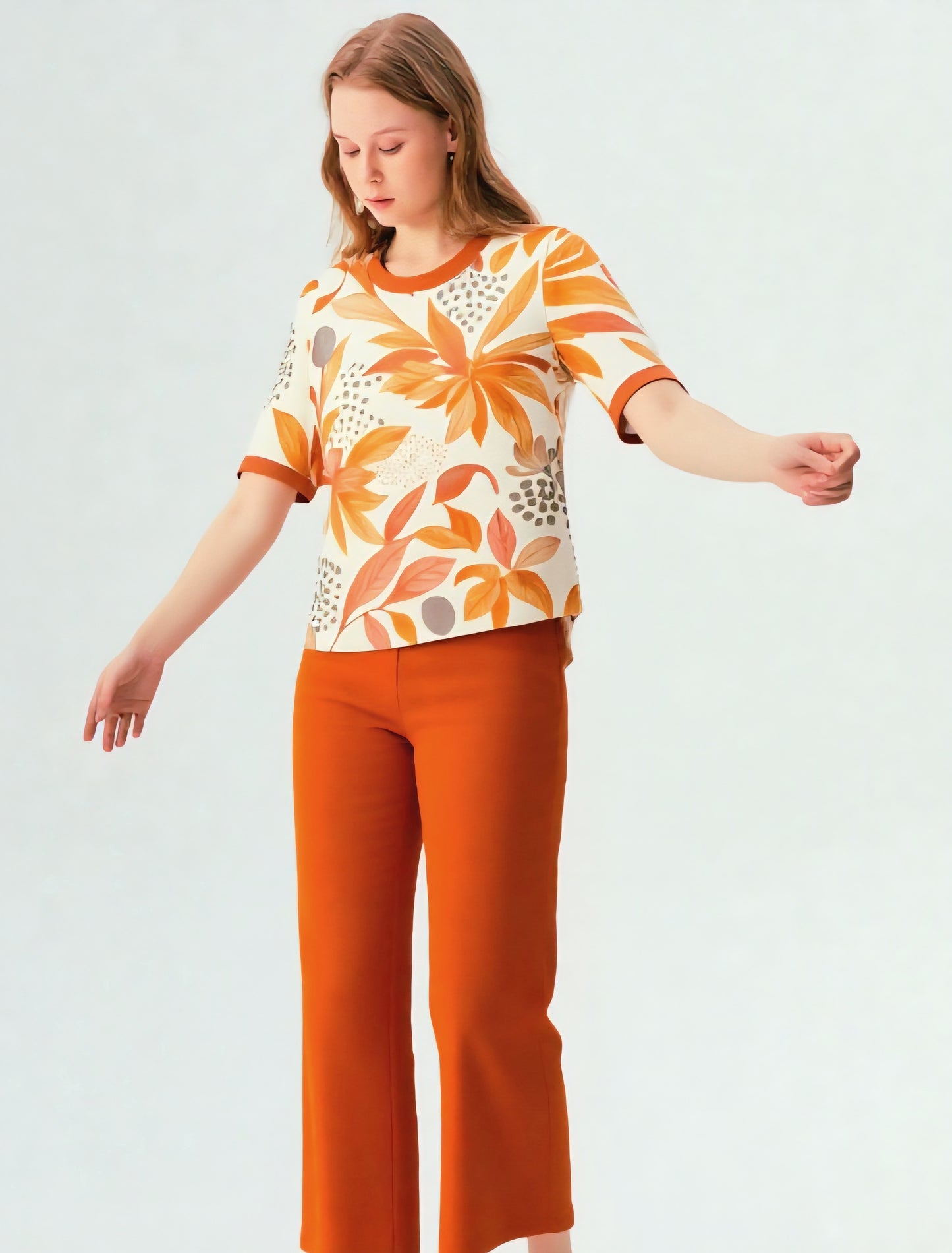 Pantalon y Blusa Media Manga P87