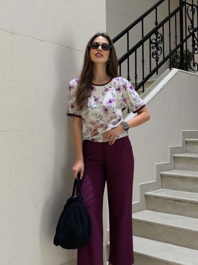 Pantalon y Blusa Media Manga P93