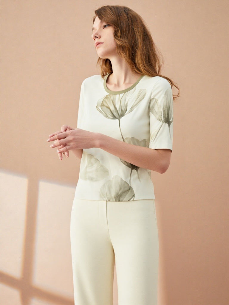 Pantalon y Blusa Media Manga P84