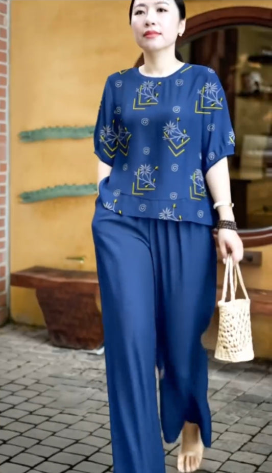 Pantalon y Blusa Media Manga P85