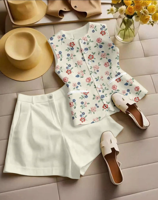 Short y Blusa Sin Mangas SM22