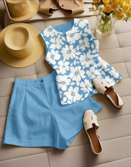 Short y Blusa Sin Mangas SM24